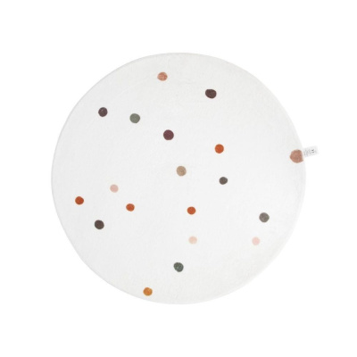 Kulatý dětský koberec Puntíky