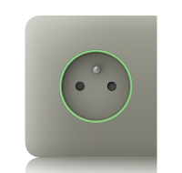 Ajax  SideCover (smart) - Boční kryt zásuvky, horizontální, olivová