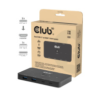 Club3D KVM Switch, 2xUSB-C na HDMI, 4K60Hz, PD 100W
