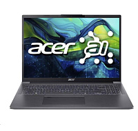 ACER NTB Aspire 16 (A16-71M-56X9),Ultra 5 125H,16" 1920x1200,16GB,512GB SSD,Arc,Linux,Steel Gray