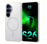 3mk ochranný kryt Smoke MagCase White pro Samsung Galaxy S26