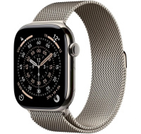 Apple Watch Series 11 GPS + Cellular 42mm Natural Titanium Case with Natural Milanese Loop